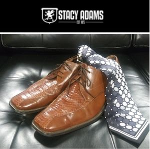 Stacy Adams| Men's Leather Snakeskin Dress Shoes